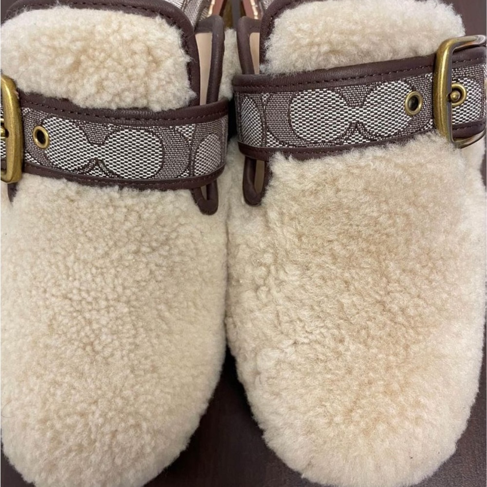 Mint!! Coach Dylan Shearling Clog. Worn just once. Absolutely beautiful. - Picture 4 of 7